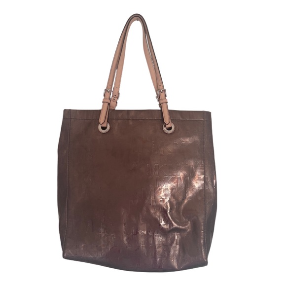 MK (inspired) TOTE BAG IN BRONZE AND TAN - Picture 3 of 7